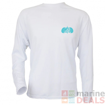 Toadfish Eco-Active Mens Long Sleeve Shirt Marsh Lungs White
