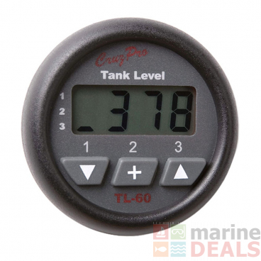 CruzPro TL-60 Tank Level Gauge for Three Tanks with Alarms