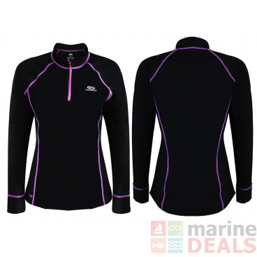 Aropec Womens Thermo-Regulated Quick-Dry Watersports Top with Zip L
