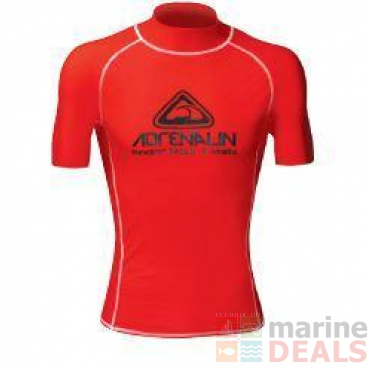 Adrenalin Hi-Vis Club Mens Short Sleeve Rash Vest Red