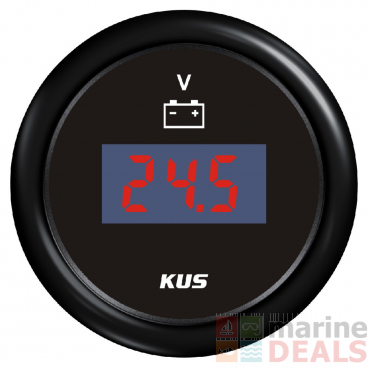 KUS Digital Voltmeter Gauge Black
