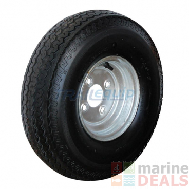 Trailparts Galvanised Trailer Wheel Rim and Tyre Assembly 8-12in