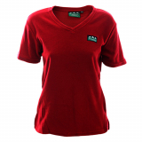 Ridgeline Ribbonwood Womens Fleece T-Shirt Red Extra Small