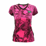 Ridgeline Breeze Womens V-Neck T-Shirt Hyper Pink Camo XS
