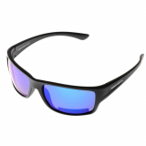 North Beach Gwyniad Polarised Sunglasses Blue Mirror/Matt Black Frame