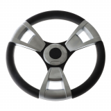 Gussi Italia Model 13 Three Spoke Aluminium Steering Wheel Black Alloy