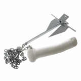 Galvanised Danforth Sand Anchor Kit with 10S Anchor, Rope and 2m 8mm Chain