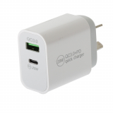 Fast Charger for USB and Type C Devices 20W