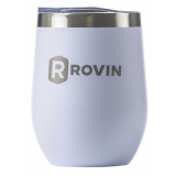 Rovin Stainless Steel Cup with Lid 350ML White