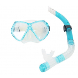 Aropec Premium Silicone Mask and Snorkel Set Aqua Blue