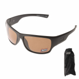 Dirty Dog Circuit Polarised Sunglasses Black Frame Brown Lens