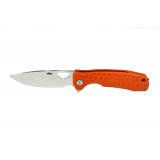 Honey Badger D2 Steel Flipper Folding Pocket Knife Orange 8.1cm