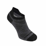 Wrightsock Coolmesh II Cushion Tab Mens Socks Charcoal/Grey
