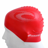 Aropec Adult Silicone Volume Swim Cap Red