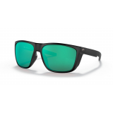 Costa Ferg XL Green Mirror 580G Polarised Sunglasses Matte Black