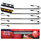 Big Red LED Light Bar Kit - 4 Bar 28w