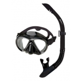 Mares Bonito SF Adult Dive Mask and Snorkel Set Black