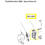 Thule/Omnistor Left Hand End Plate Assembly for 5003 Series Awning