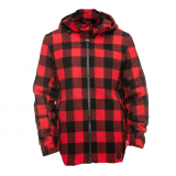 Swanndri Hudson Wool Mens Hoodie Red/Black Check