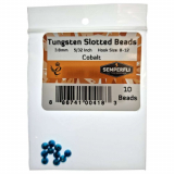 Semperfli Slotted Tungsten Beads 3.8mm Cobalt Qty 10