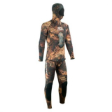 Aropec Mens Open Cell Camo Brown Spearfishing Wetsuit 5mm 2pc L