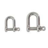 AISI 316 Stainless Steel D Shackle with Collared Pin