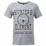 Hunters Element Roaring Reds Kids T-Shirt Grey Marle