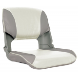 Oceansouth Upholstered Folding Skipper Boat Seat 3-Panel Grey/White