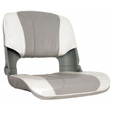 Oceansouth Upholstered Folding Skipper Boat Seat 5-Panel Grey/White