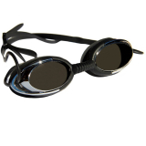 Aqualine Metallix Mirrored Lens Swimming Goggles Black