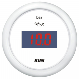 KUS Digital Oil Pressure Gauge White