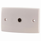 Flushmount 75 Ohm TV Wall Socket with F59 Connection
