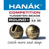 HANAK Competition ROUND+ Tungsten Beads Bronze Matte Qty 20