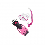 Mares Seahorse Allegra Kids Snorkel and Fins Set Pink L/XL