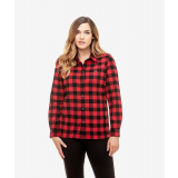 Swanndri Monaco Cotton Womens Long Sleeve Shirt Red/Black Check
