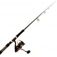 #MLS60802MH FIN-NOR MEGA LITE 8' Fishing Combo Spinning Rod and Reel NEW 