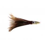 Buy Zuker ZF Feather Trolling Tuna Lure 6in ZF11 Brown/White/Brown online  at