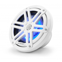 JL Audio M3-650X-S-Gw-i 6.5in Marine Coaxial Speakers with RGB LED Lighting Gloss White Sport Grilles