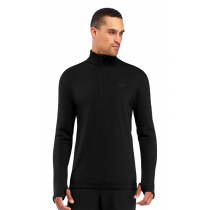Icebreaker Mens Merino Original Long Sleeve Half Zip Sweater Black