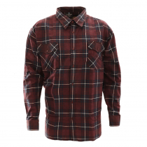 Betacraft Stag Brushed Long Sleeve Shirt Red Open Front