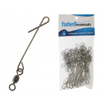 Fishing Essentials Longline Clip with Swivel Qty 25