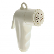 White Showerhead With Trigger - Small
