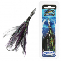 Williamson Flash Feather Rigged Tuna Lure 5in Black Purple