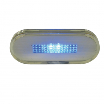 BLA LED Courtesy Light with Stainless Cover Blue