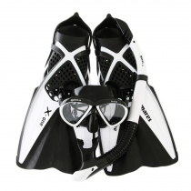 Mares Bonito X-One Adult Dive Mask Snorkel and Fins Set White/Black