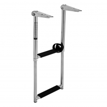Oceansouth Telescopic Stainless Steel 2-Step Ladder