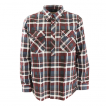 Betacraft Stag Brushed Long Sleeve Shirt Red Closed Front