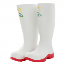 Bata Safemate Non-Slip Steel Toe Gumboots White/Red UK4/US4