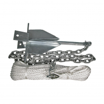 BLA Galvanised Sand Anchor Kit 4.5kg with 50m x 10mm Rope and 4m x 8mm Chain
