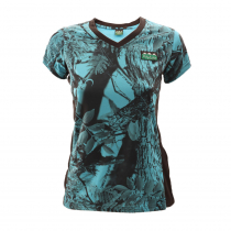 Ridgeline Breeze Womens V-Neck T-Shirt Blue Camo XS